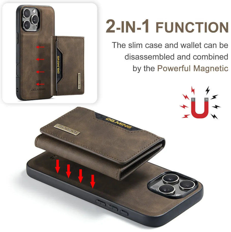 Custodia a Portafoglio Magnetica per iPhone - Compatibile MagSafe