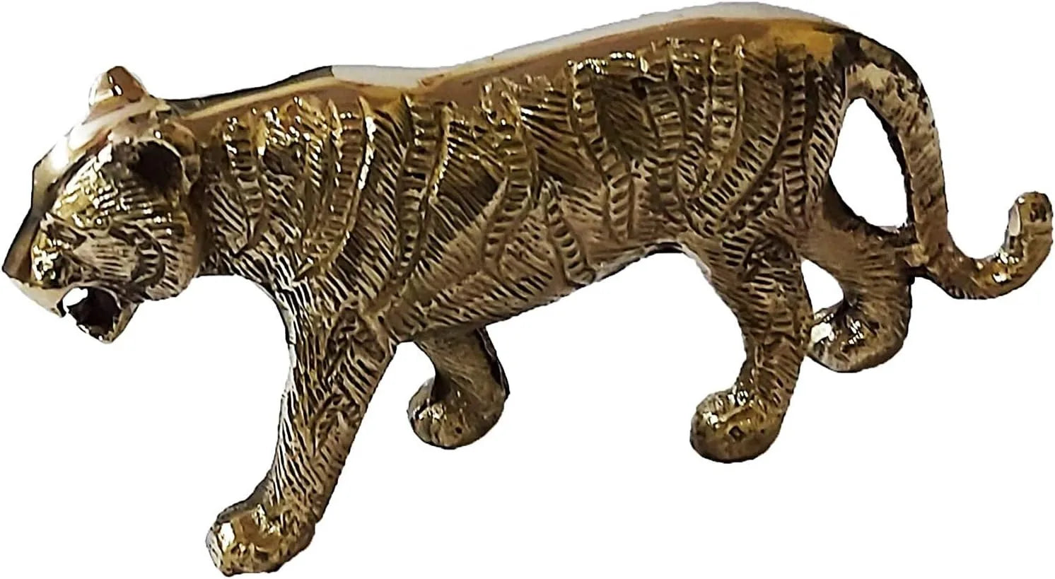 Sculpture Tigre en Laiton Artisanale – Décoration Maison & Idée Cadeau