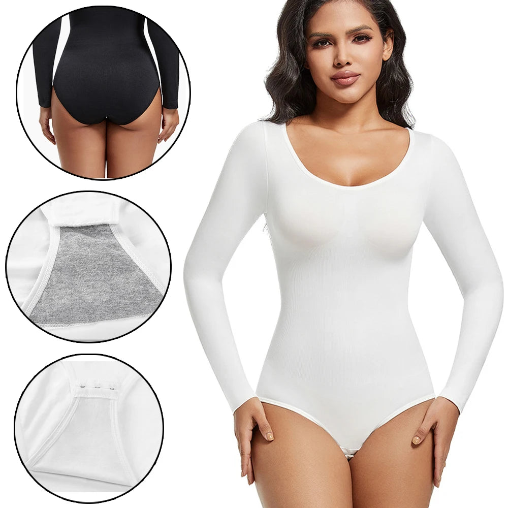 Body Contenitivo Modellante Donna - Controllo Pancia con Ganci