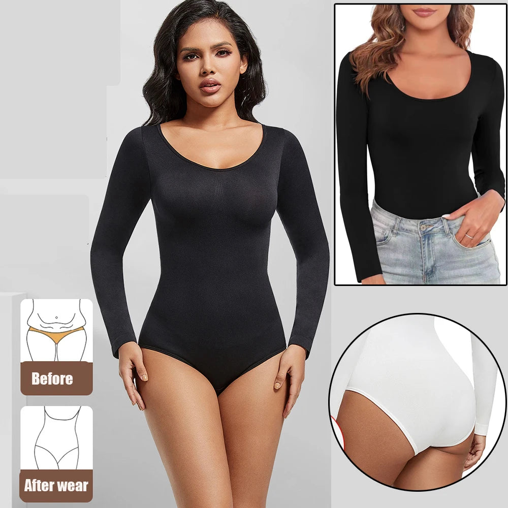 Body Contenitivo Modellante Donna - Controllo Pancia con Ganci