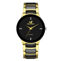 ORLANDO Orologio da Uomo di Lusso, Nuovo Arrivo, Elegante Nero e Oro, Quarzo Acciaio, Orologio Fashion Raffinato