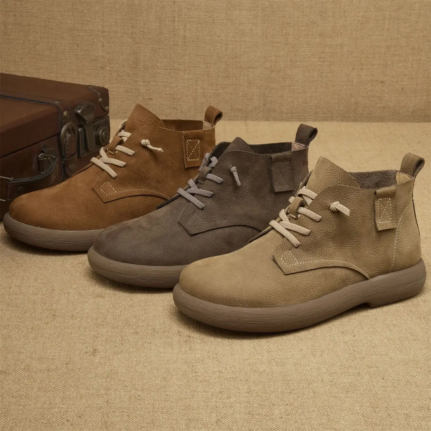 Stivaletti Chelsea da Uomo in Vera Pelle - Stile Vintage Workwear