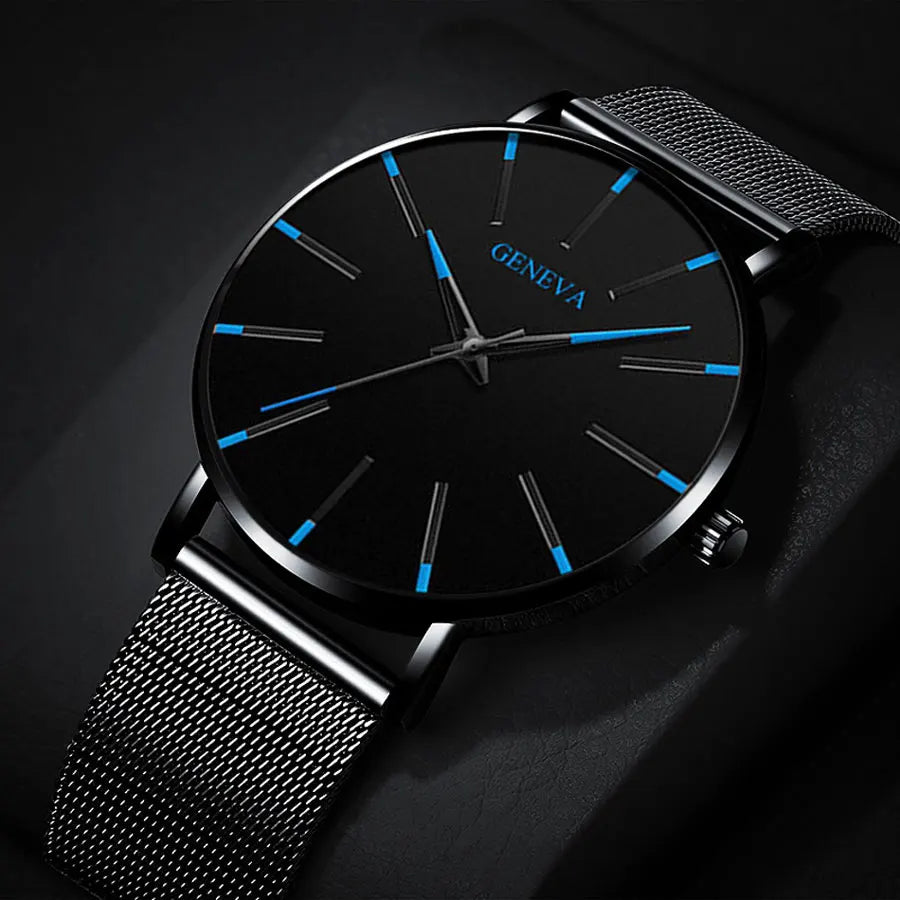 Orologio Unisex Quarzo Minimal – Cinturino a Maglia Milanese