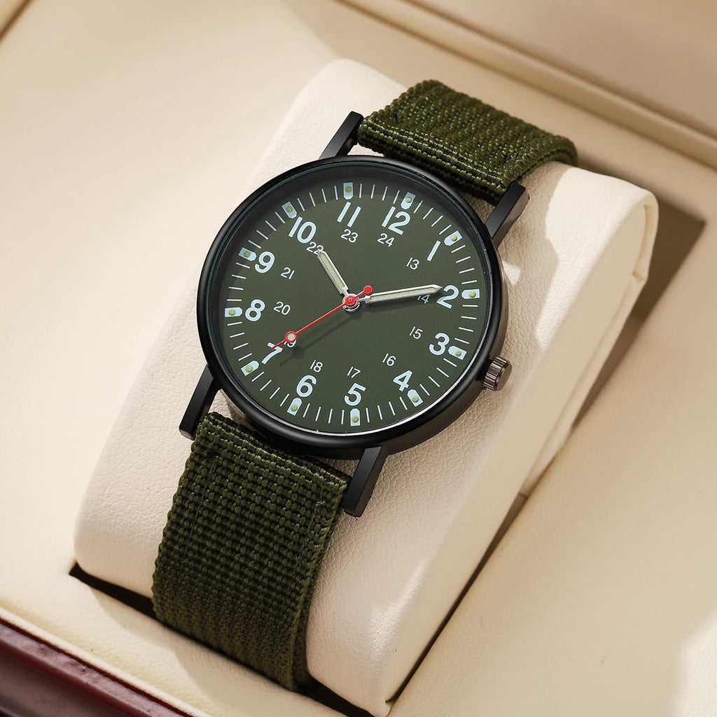 Orologio Uomo Casual Cinturino in Nylon – Resistente agli Spruzzi