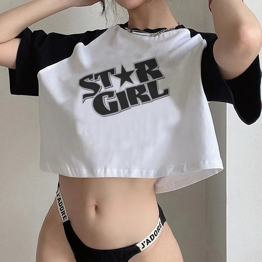 Crop Top Y2K Star Girl Fata Grunge Goth - Stile Anni '90 Kawaii Gotico Fairycore