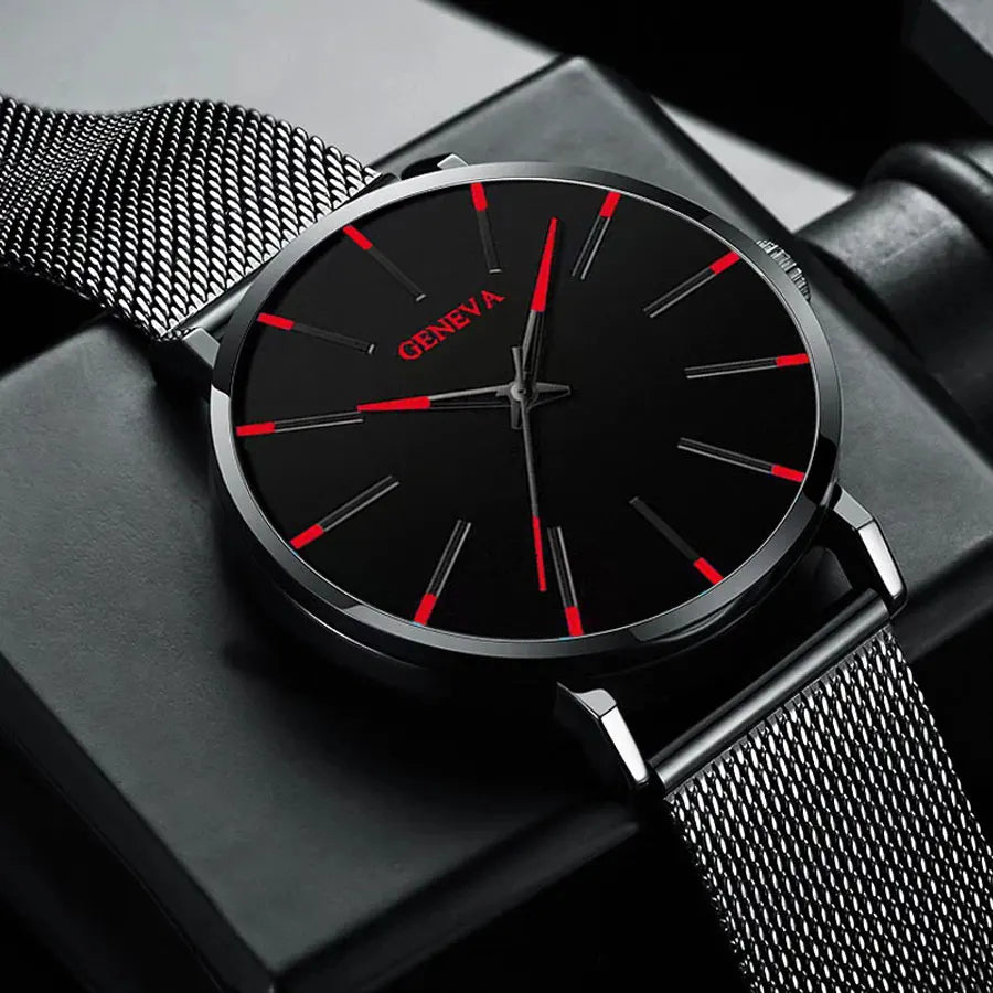Orologio Unisex Quarzo Minimal – Cinturino a Maglia Milanese