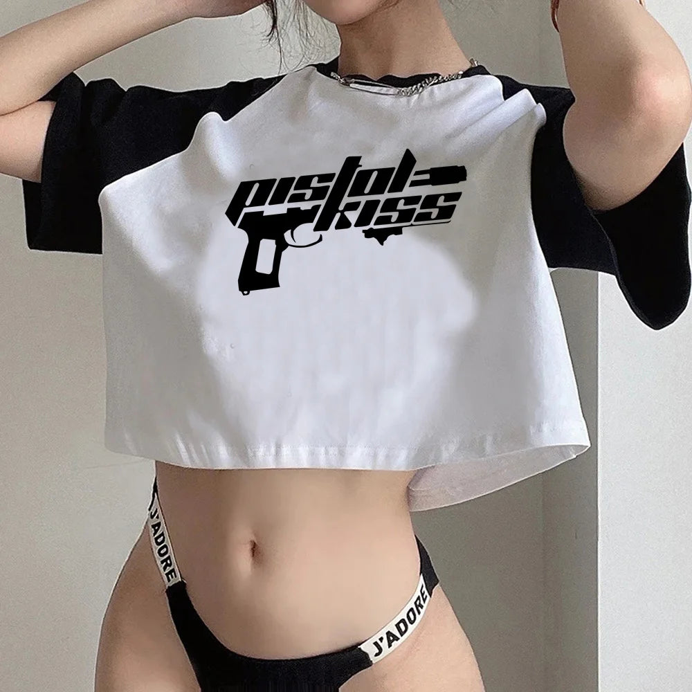 Crop Top Y2K Star Girl Fata Grunge Goth - Stile Anni '90 Kawaii Gotico Fairycore