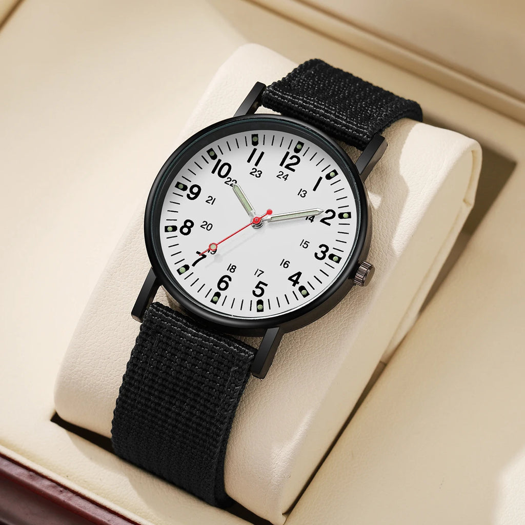 Orologio Uomo Casual Cinturino in Nylon – Resistente agli Spruzzi