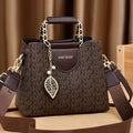 Borsa a Mano Donna con Catena Dorata – Stampa Monogramma