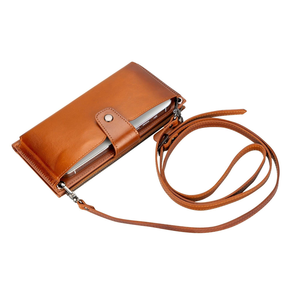 Portafoglio in Pelle Kaycee da Donna con Tracolla